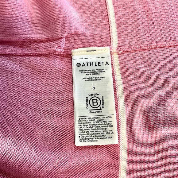 Athleta Lightweight Cardigan Sweater Quartz Pink. - Picture 6 of 8